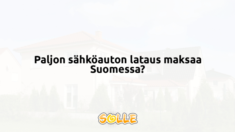Paljon sähköauton lataus maksaa Suomessa?